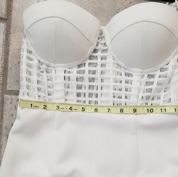 NBD X REVOLVE 4AM White Caged Bustier Midi Bridal Midi Dress sz S - Picture 12 of 13